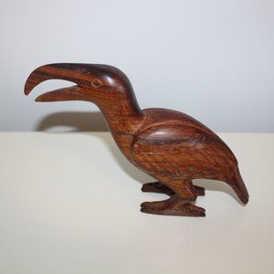 Wood Carving Toucan Bird Art Handcrafted